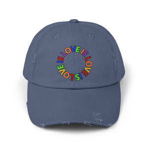 Love Is Love Gay Pride LGBTQ, Distressed Cap, Equal Rights Cap, Queer gift, Perfect gift, Pride Rainbow Hat, Pride Cap