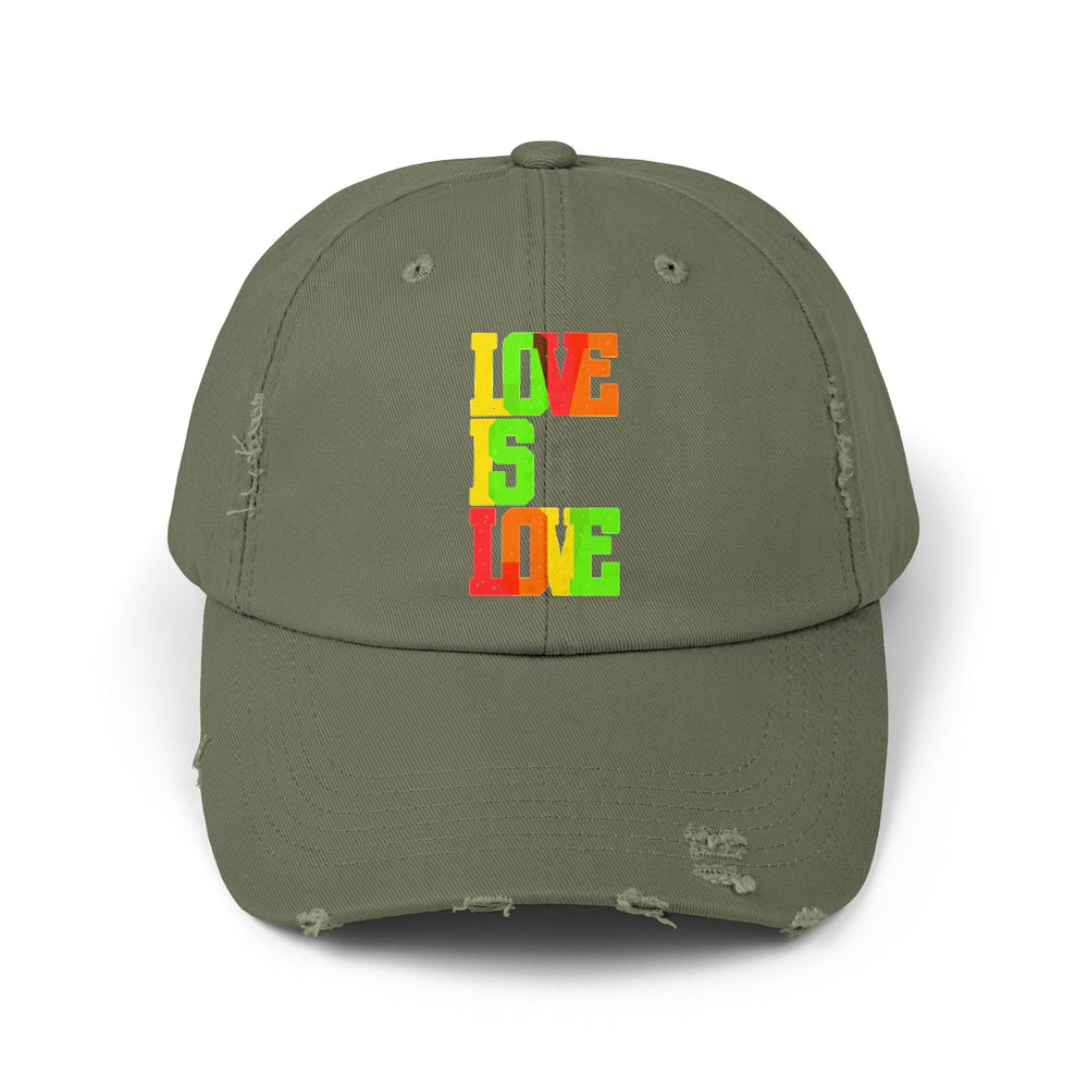 Love Is Love Distressed Cap, Gay Pride Cap, Equal Rights Cap, Queer gift, Perfect gift, Pride Rainbow Hat, Pride Cap