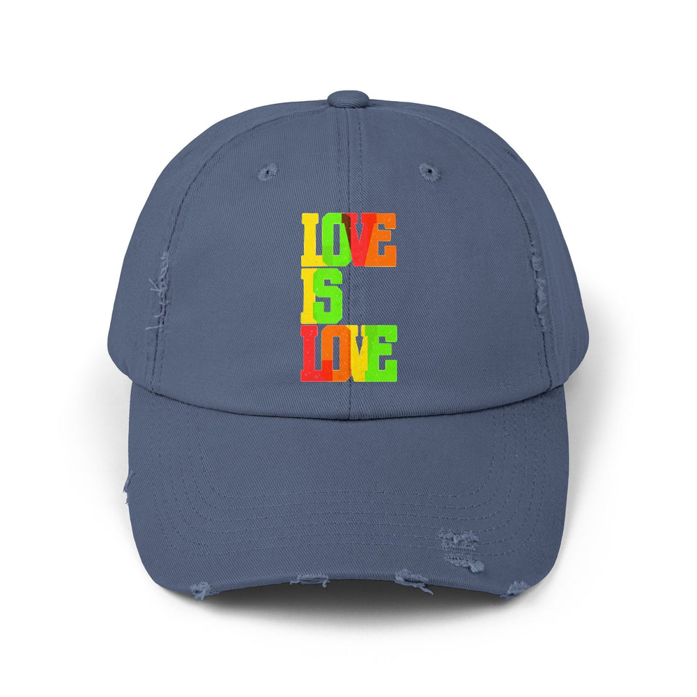 Love Is Love Distressed Cap, Gay Pride Cap, Equal Rights Cap, Queer gift, Perfect gift, Pride Rainbow Hat, Pride Cap