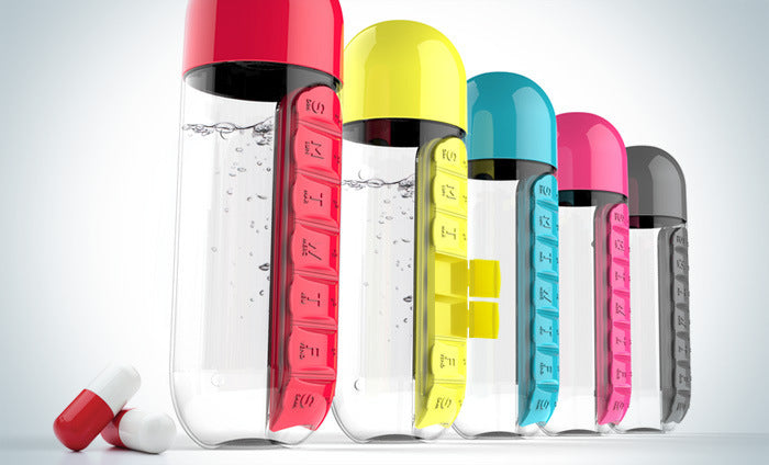 Plastic Water Bottle Pill Organizer