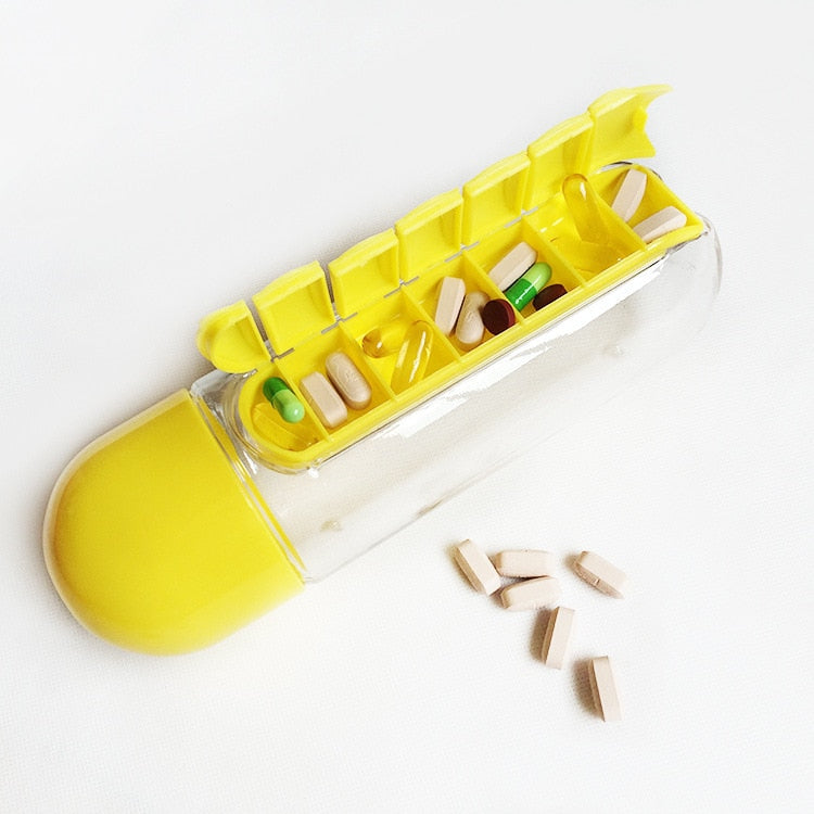 Plastic Water Bottle Pill Organizer