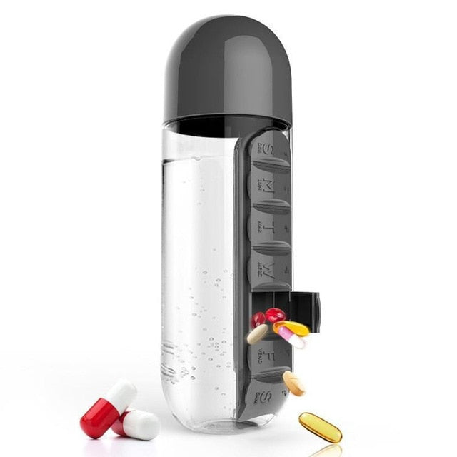 Plastic Water Bottle Pill Organizer