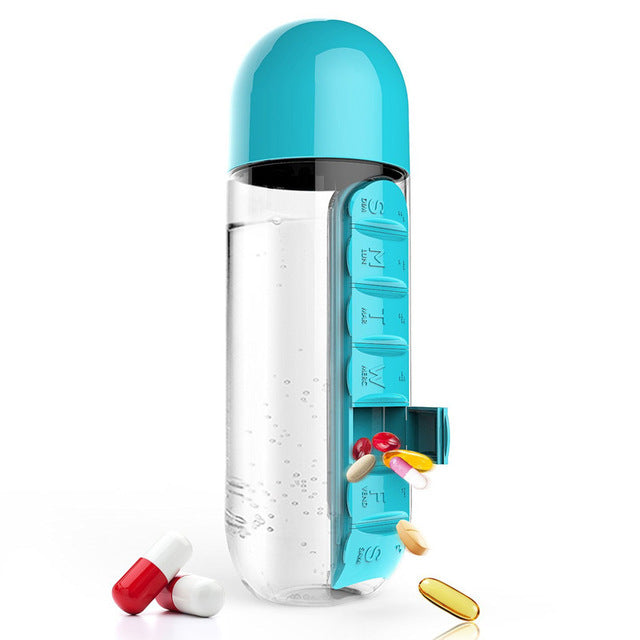 Plastic Water Bottle Pill Organizer