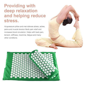 Acupressure Muscle Relief Yoga Mat + Pillow
