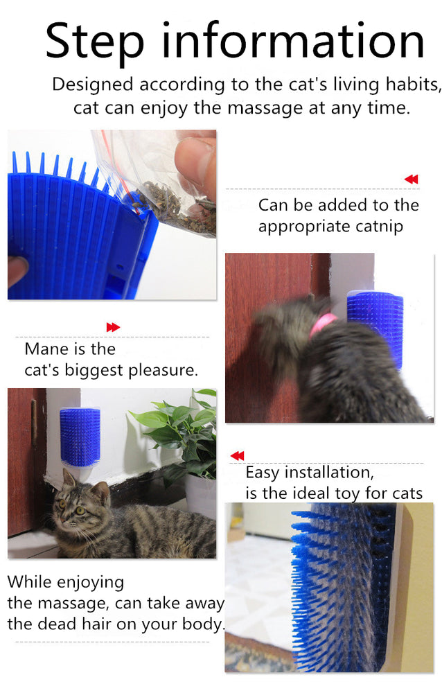 Self-Grooming Corner Cat Brush