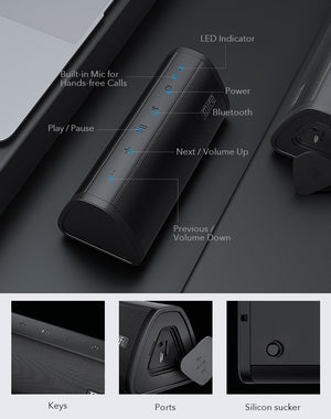 Portable Wireless Waterproof Travel Loudspeaker