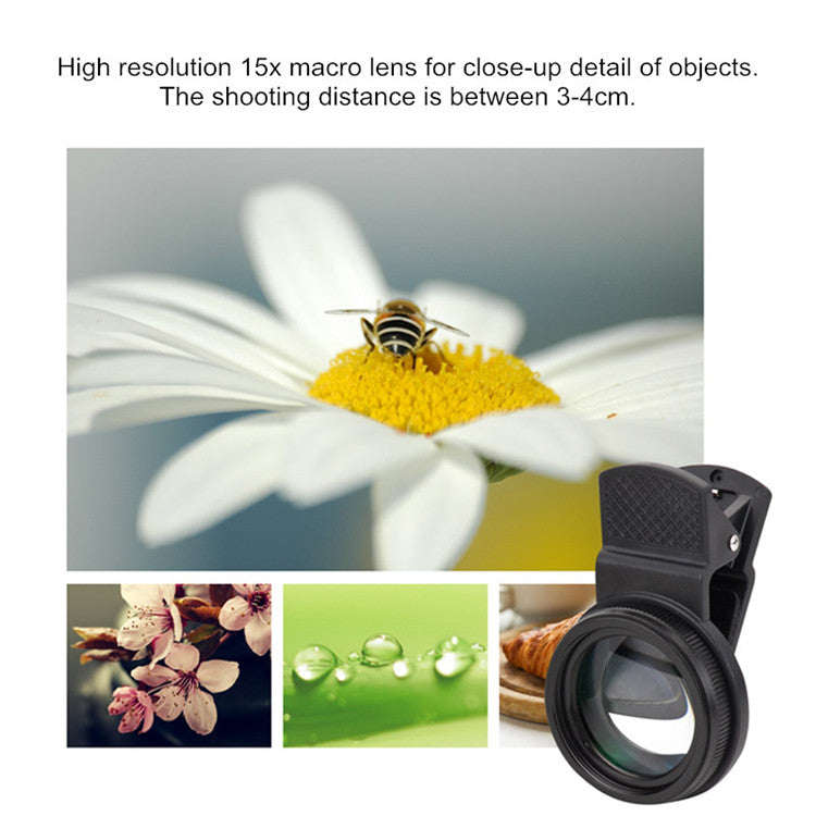 4K HD 15X Macro Lens For Smartphones