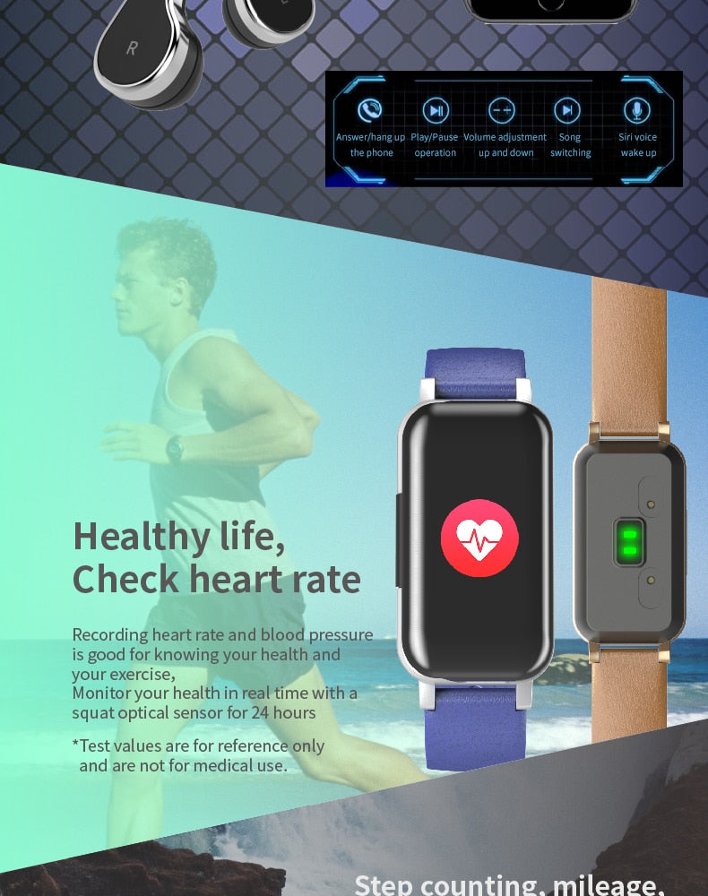 Advanced Sport Smartwatch With Bluetooth Earphone