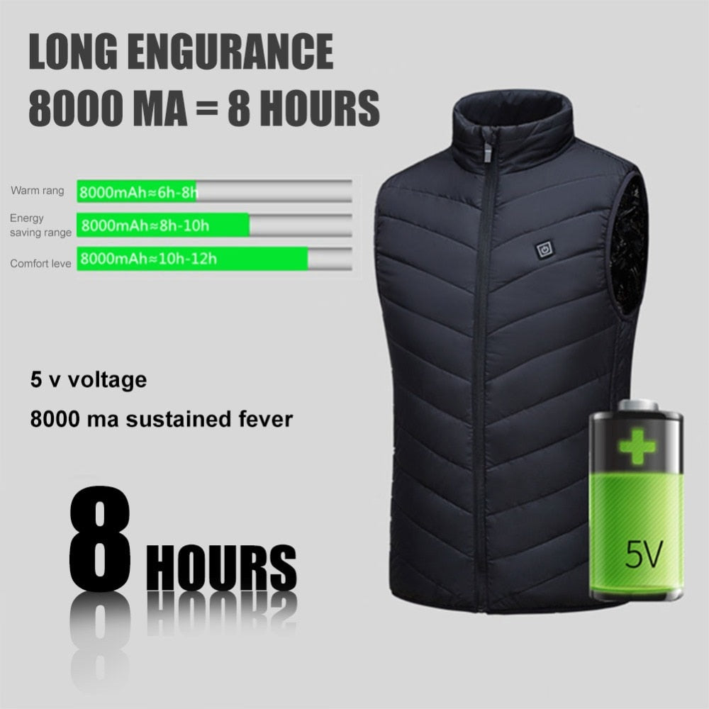 Unisex Outdoor USB Heating Jacket